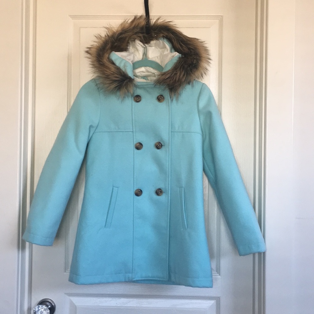 💫Mint Cat & Jack coat w/detachable hoodie💫Size L